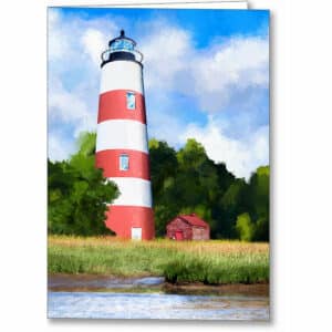 Sapelo Island Lighthouse - Georgia Coast Greeting Card
