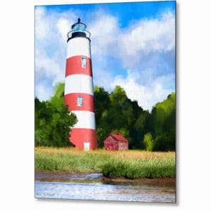 Sapelo Island Lighthouse - Georgia Coast Metal Print