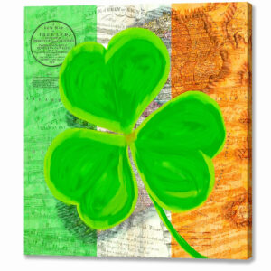 Shamrock - Irish Flag Collage Canvas Print