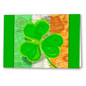 Shamrock - Irish Flag Collage Greeting Card