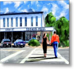 Crossing College Street - Auburn Metal Print
