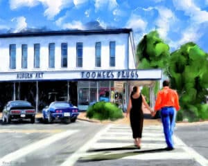 Crossing College Street - Auburn Art Print