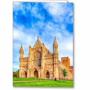 St Albans Abbey - Historic Cathedral Greeting Card