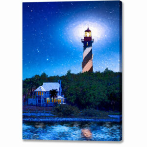 St. Augustine Lighthouse - Florida Starry Night Canvas Print