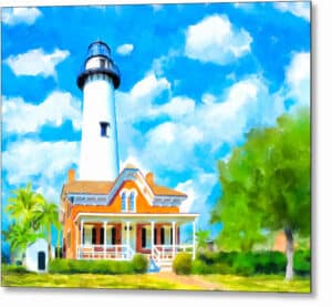 St Simons Island Lighthouse Metal Print