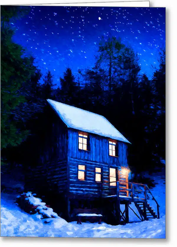 starry-night-snowy-cabin-greeting-card.jpg