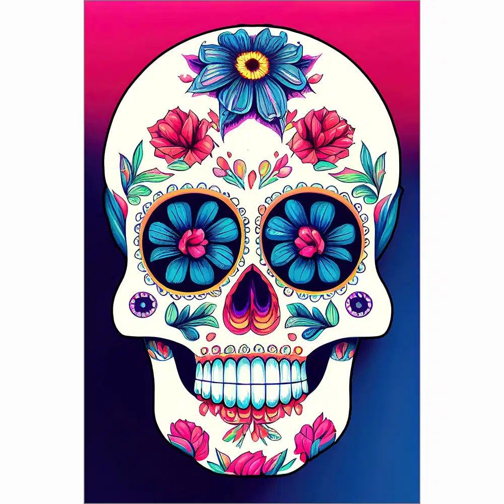 Sugar Skull - Day of the Dead Art Print by Artist Mark Tisdale
