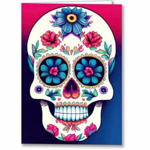 Sugar Skull - Day of the Dead Greeting Card