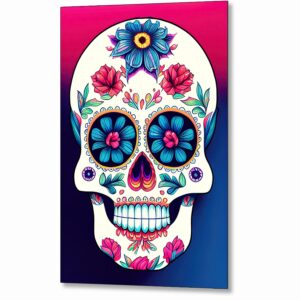Sugar Skull - Day of the Dead Metal Print