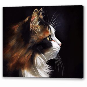 Sweet Kitty Profile - Calico Cat Canvas Print