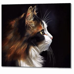 Sweet Kitty Profile - Calico Cat Metal Print