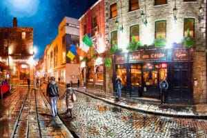 Temple Bar District - Dublin Ireland Art Print