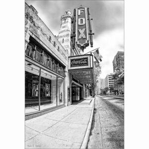 The Fox Theatre - Atlanta Black And White Art Print