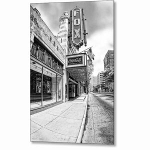 The Fox Theatre - Atlanta Black And White Metal Print