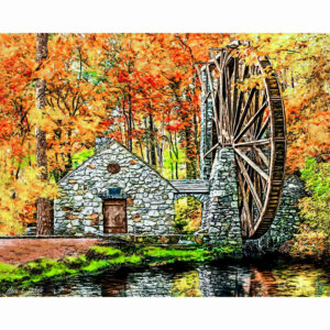 The Old Mill in The Fall - Berry College Art Print