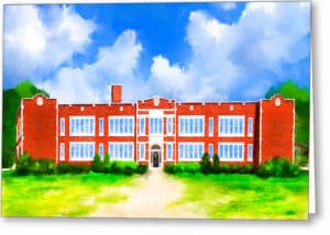 The Old School - Montezuma Georgia Greeting Card