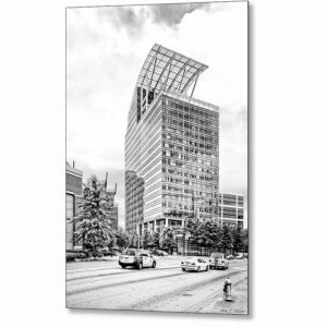 The Pinnacle - Buckhead - Atlanta Black And White Metal Print