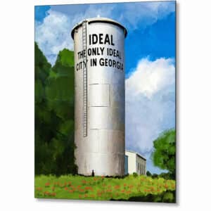 The Water Tower - Ideal Georgia Metal Print