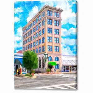 Timmerman Building - Andalusia - First National Bank Canvas Print with mirror wrap