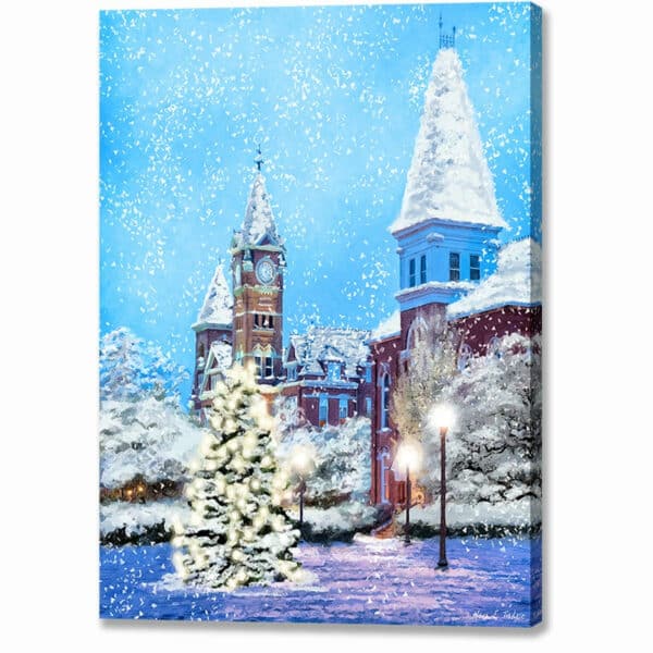 Tis The Season At Auburn - Canvas Print with Mirror Wrap