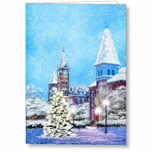 Snowy Auburn Campus - Alabama Christmas Card