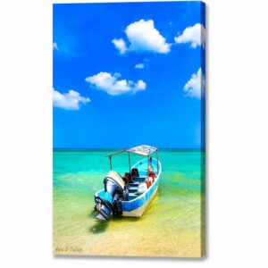 Tropical Boat On The Water - Gulf of Mexico Canvas Print