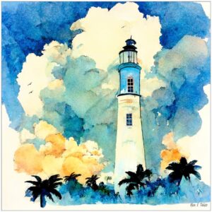 Tropical Vibes - Lighthouse Art Print