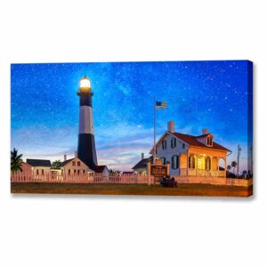 Tybee Island Lighthouse At Night - Georgia Canvas Print