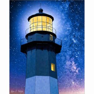 Tybee Island Lighthouse - Starry Night Art Print