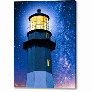 Tybee Island Lighthouse - Starry Night Canvas Print