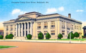 Vintage Covington County Courthouse - Alabama Art Print