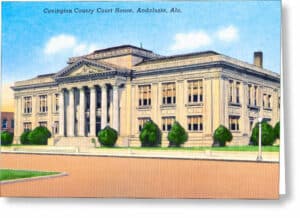 Vintage Covington County Courthouse - Alabama Greeting Card