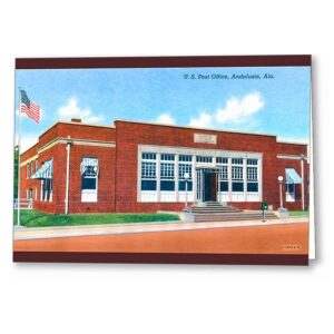 Vintage Andalusia Post Office - Alabama Greeting Card