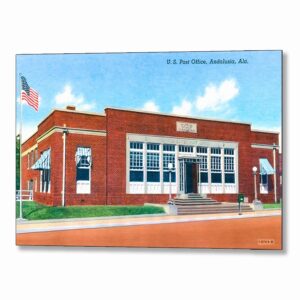 Vintage Andalusia Post Office - Alabama Metal Print