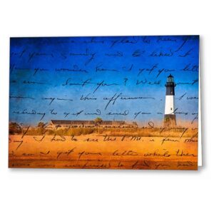 Vintage Tybee Island Lighthouse Greeting Card