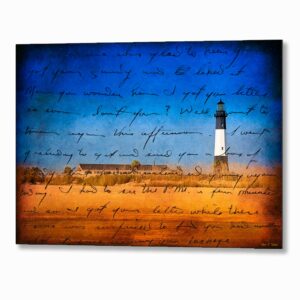 Vintage Tybee Island Lighthouse Metal Print