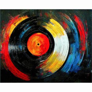 Vinyl Record - Colorful Abstract Art Print
