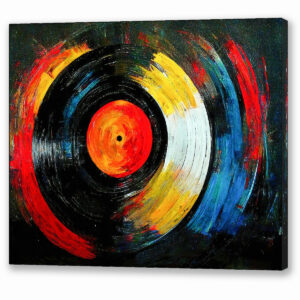 Vinyl Record - Colorful Abstract Canvas Print