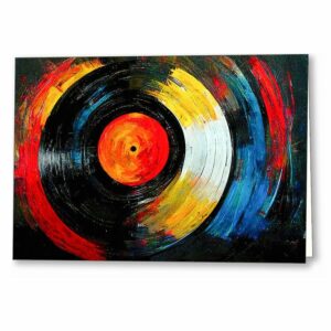 Vinyl Record - Colorful Abstract Greeting Card