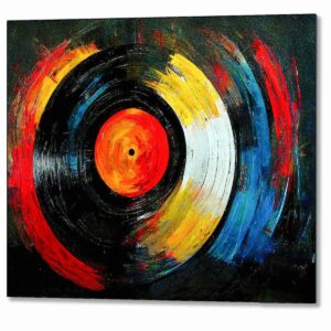 Vinyl Record - Colorful Abstract Metal Print
