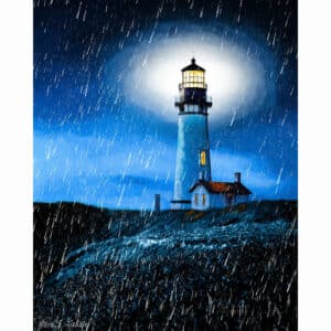 Yaquina Head Lighthouse - Oregon Coast Art Print