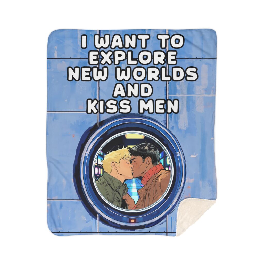 Soft throw blanket - a unique way to stay warm and declare you are a geeky gay guy