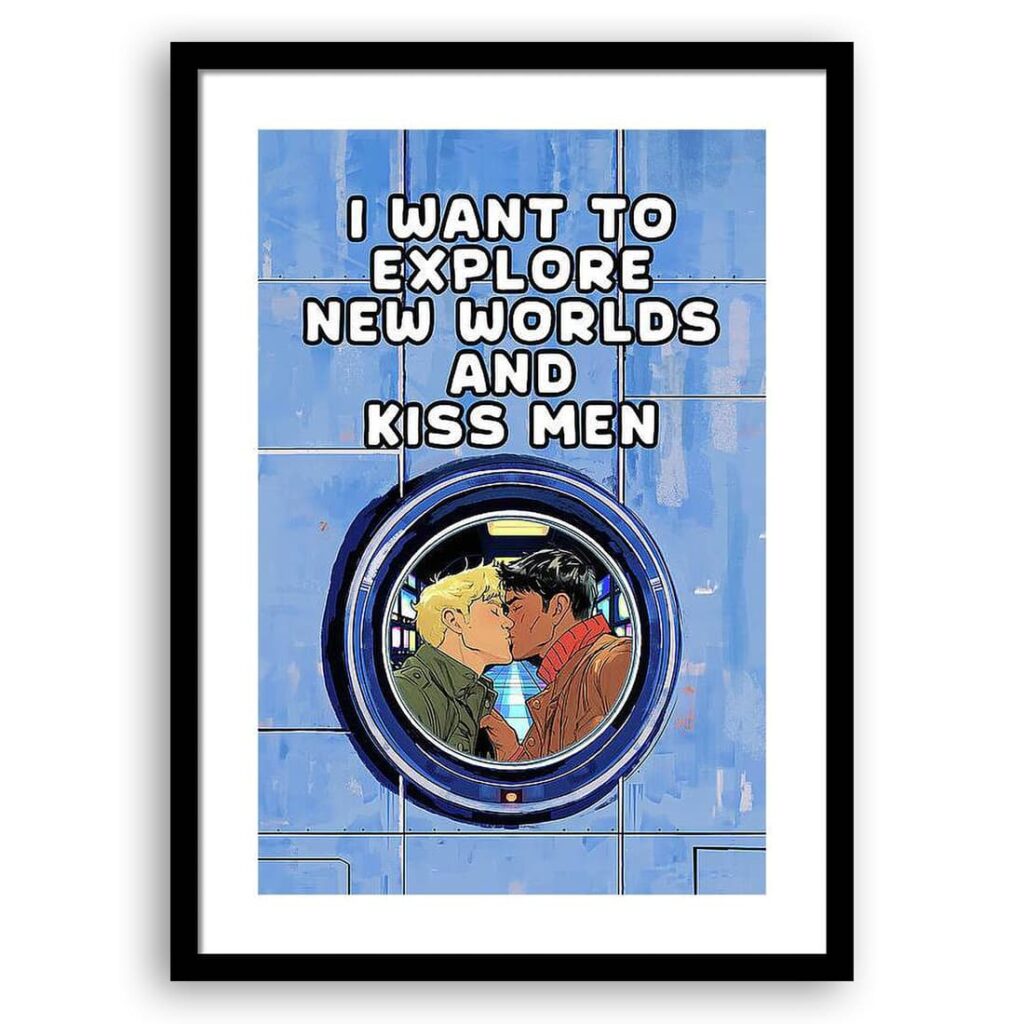Geeky Gay Gift - Framed Wall Art with a theme that will be loved gy Gay Sci-Fi Fans
