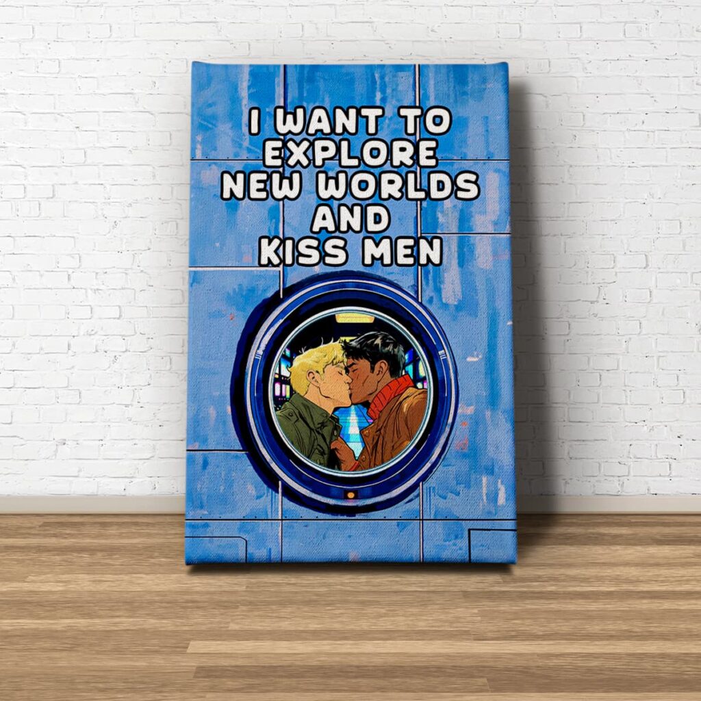 Gay Canvas Wall Art with a theme that will be enjoyed by gay sci-fi fans 