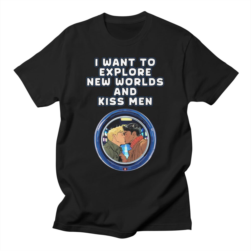 Geeky Gay T-Shirt aimed at Gay Sci-Fi Fans - Minimal Design