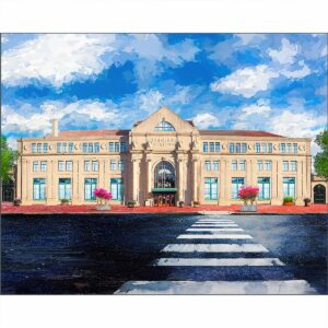 Historic Macon Georgia art print of Terminal Station - great for your home, office or as a gift for Georgia railroad history lovers